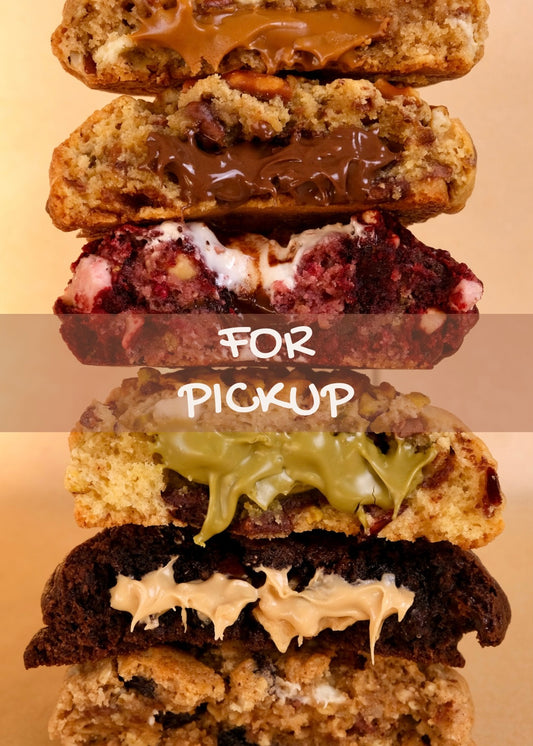 FOR PICKUP: NYC Cookies (Minimum 2 Cookies per Order) | Nutella, Biscoff, Red Velvet, Bueno, Dark Choc Walnut, Two Face, Black Forest, Berry, Ginger, Nutty, Pretzel, Chai